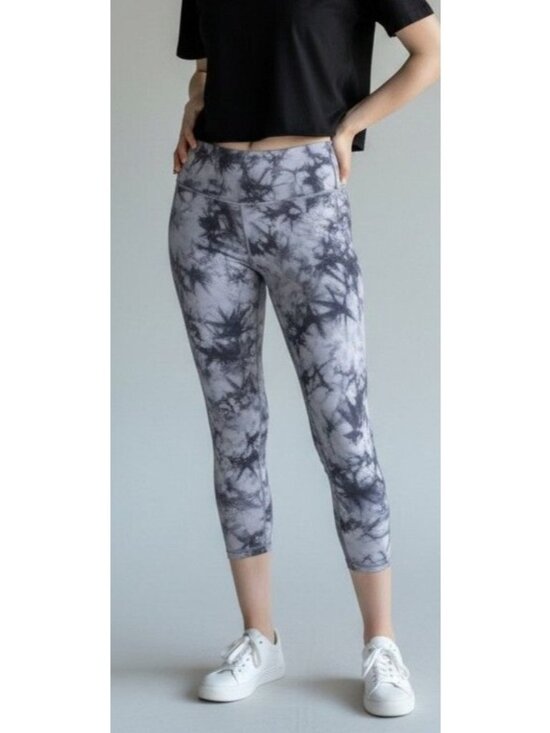 Lululemon Pants - Lululemon Leggings Size 8 Gray White Marble